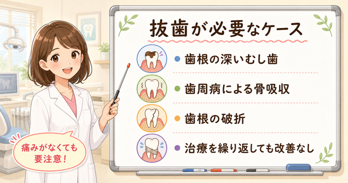■抜歯する・しないを分ける具体的な判断基準